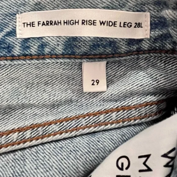 ARITZIA DENIM FORUM -THE FARRAH HIGH RISE WIDE LEG JEAN. Size: 29 - Picture 9 of 12